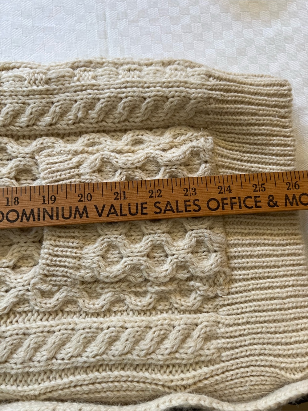 Aran Crafts Cream Cable-Knit Button Cardigan with Pockets - Picture 8 of 15